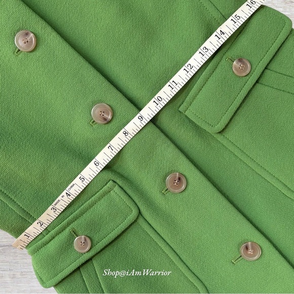 J.Crew rare vintage wool piqué town coat in alpine green *shop@iamwarrior - Picture 6 of 13